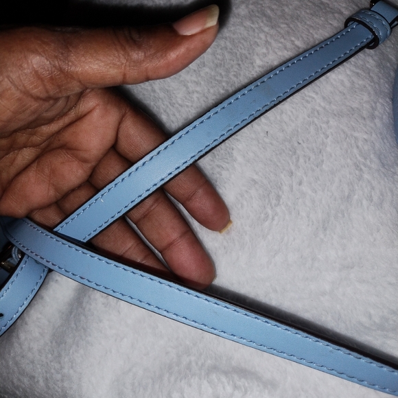 Michael Kors Fulton Small Logo Debossed Leather Canteen Crossbody Bag GUC - Picture 11 of 13